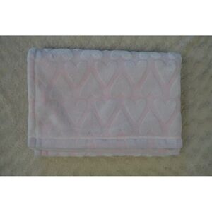 Circo Light Pink Hearts Baby Blanket Embossed Plush Soft Security Lovey